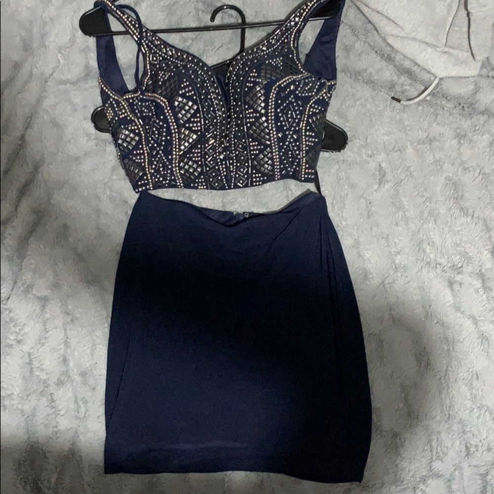 Navy blue prom dress